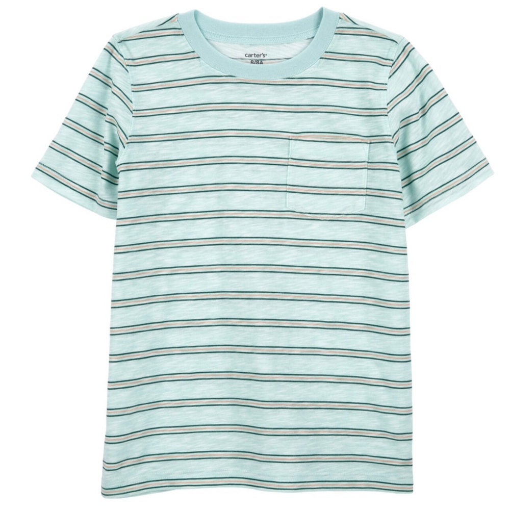 Carter’s Boys Narrow Stripes Short Sleeve Pocket Tee Shirt
